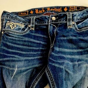 Rock Revival Blue Embellished Jeans